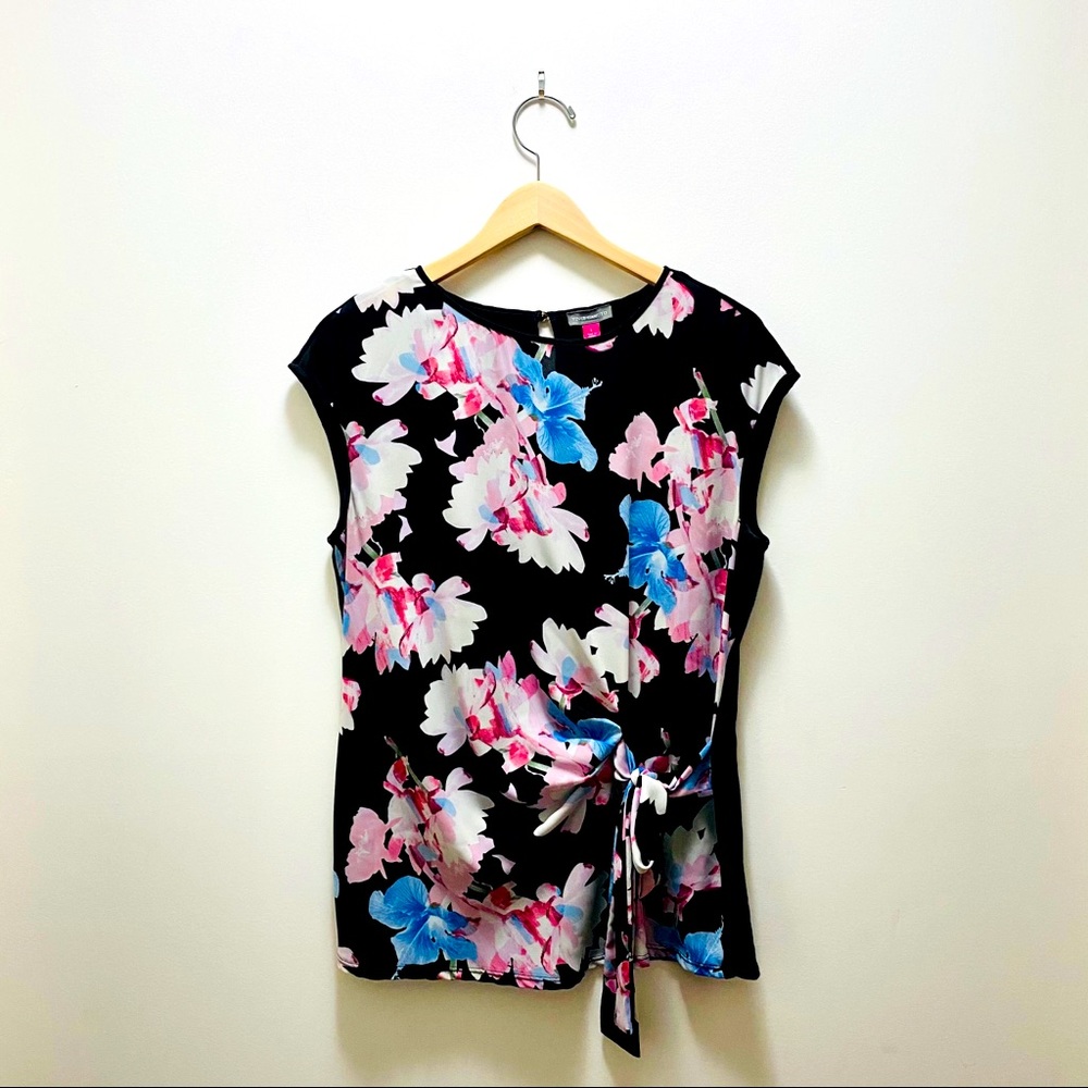 Vince Camuto Floral Knotted Blouse